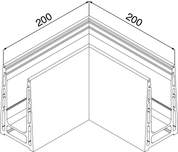 inside/outside corner - Model 3010 CAD Drawing